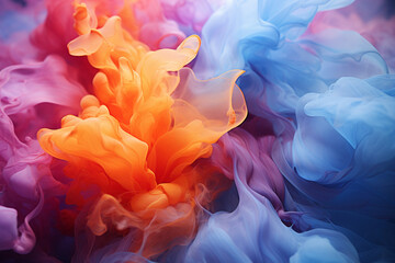 Fototapete - Abstract fusion of vibrant colors, embodying the resilience and strength cultivated through the process of self-development.