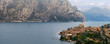 Gardasee und Scaligerburg - Malcesine, am gegenüberliegenden Ufer Limone