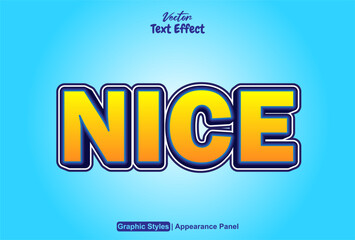 Fototapete - Nice text effect with orange graphic style and editable.