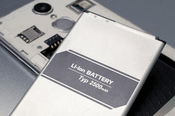 lithium-ion cell. flat battery from the phone