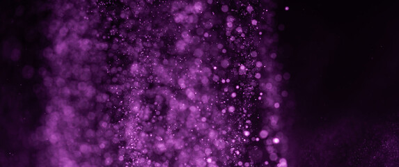 Wall Mural - abstract purple bokeh defocus glitter blur background.