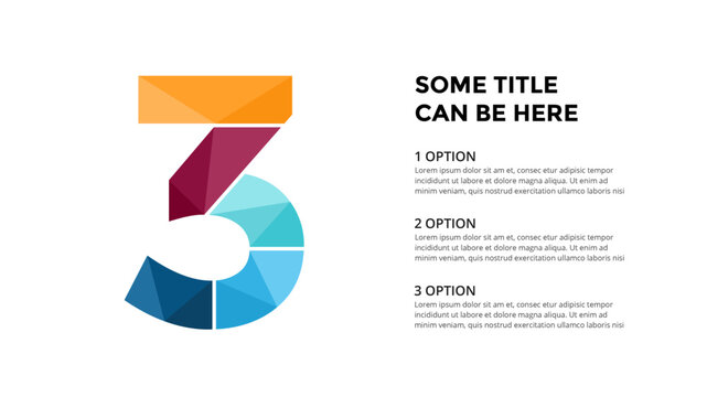 3 editable vector infographic template.