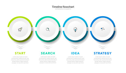 Wall Mural - Timeline infographic design with 6 options or steps. Infographics for business concept. Can be used for presentations workflow layout, banner, process