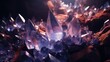 Macro photo of shiny crystals. AI generated.