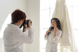 © tonefotografia - Photographer taking pictures of bride and groom in wedding ceremony, Love ,Romantic and wedding proposal concept.