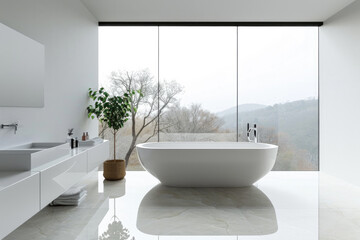 Wall Mural - Luxury modern bathroom interior