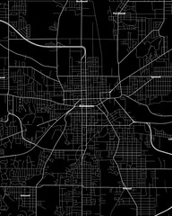 Kalamazoo Michigan Map, Detailed Dark Map of Kalamazoo Michigan