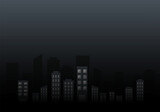 Fototapeta Do pokoju - black city background Vector illustration