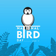 vector graphic of national bird day good for national bird day celebration. flyer design.flat illustration