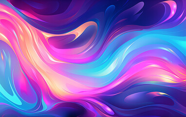 Leinwandbilder - Colorful curve abstract background,created with Generative AI tecnology.