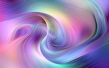 Poster - Colorful curve abstract background,created with Generative AI tecnology.