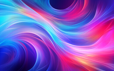 Leinwandbilder - Colorful curve abstract background,created with Generative AI tecnology.
