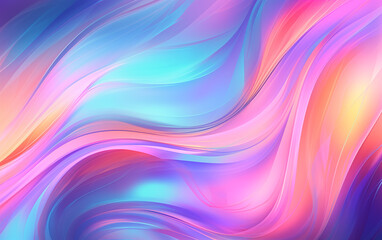 Leinwandbilder - Colorful curve abstract background,created with Generative AI tecnology.