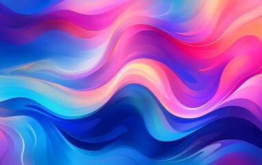 Leinwandbilder - Colorful curve abstract background,created with Generative AI tecnology.