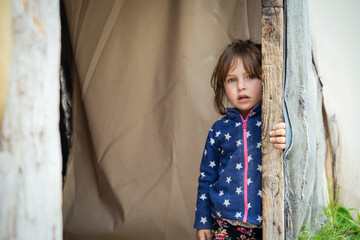 syrian refugee children suffer from tragic humanitarian conditions in the winter.