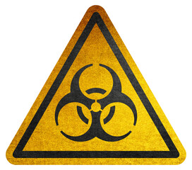 Wall Mural - danger symbol. biohazard yellow triangle warning sign. quarantine sign. biohazard symbol on yellow b