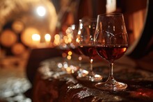 Porto's Wine Journey: Explore The Unique Cellar Door Experience, Indulge In Rich Flavors Of Port Wine, And Embrace The Cozy Ambiance Of The Tasting Room Near Rio Douro In Porto, Portugal.


