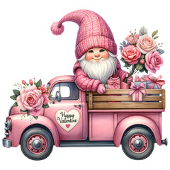 Wall Mural - cute valentine gnome