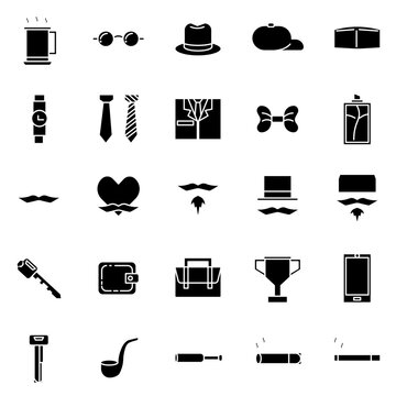  Father Day Icon in Solid Style Perfect for Presentation and any Purpose