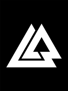 LA monogram logo template