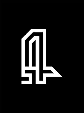 S4 monogram logo template