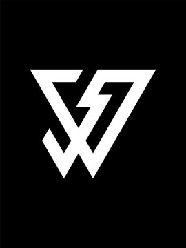 SV monogram logo template