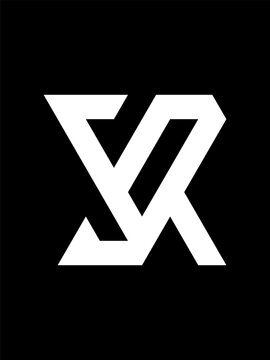 SR monogram logo template
