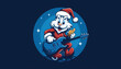 looney tunes logo guitar player Santa Claus hat sim HD Wallpapers