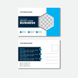 Creative postcard design template Free Vector, thumbnail banner template design for internet business plan startup