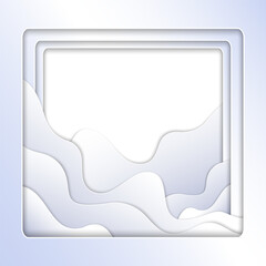 Poster - Modern paper abstract monochrome waves.
A place to copy, a banner. The template for the design.