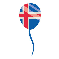 Wall Mural - iceland flag balloon