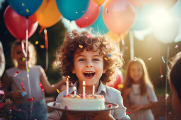 Kindergeburtstag mit Geburtstagstorte