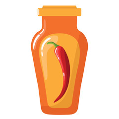 Wall Mural - international hot and spicy food day sauce bottle