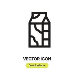 Leinwandbilder - Milk icon vector. Linear-style sign for mobile concept and web design. Milk symbol illustration. Pixel vector graphics - Vector.