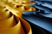 Yellow And Blue Paper Rolls