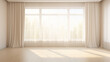 © Kedek Creative - Modern empty room with window and white curtains indoors