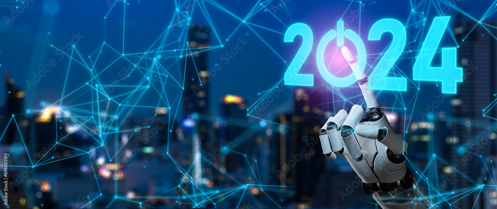 New trends in 2024 and technology Ai concept.Initiative innovation and ...