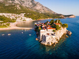 Fototapeta Most - Sveti Stefan island, Budva riviera, Montenegro