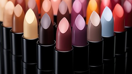 Canvas Print - A close up of a bunch of lipsticks