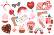 Valentines day icons set