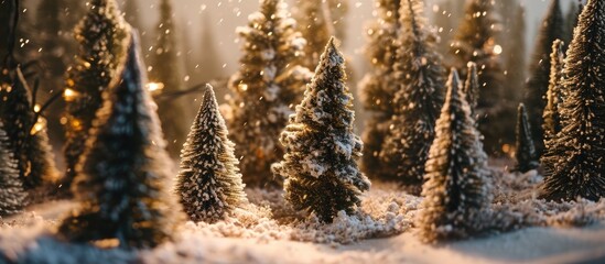 Canvas Print - Unique Christmas forest.