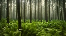 Green Forest In The Morning