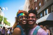 photos of real people celebrating pride day on the street 