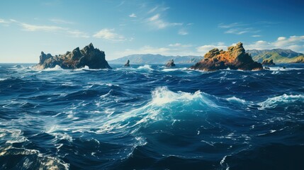 Poster - Impressive cliffs on a rocky coastline