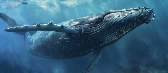 Canvas Print - Megaptera novaeangliae, the humpback whale