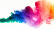 Color explosion. Kolorowy dym eksplozja, abstrakcyjne tło. Generative AI