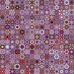 Aufkleber - Dark purple and brown color tone, vintage concept seamless patterned background.
