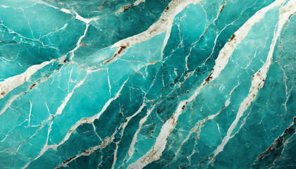 Naklejka na meble Aqua Blue marble texture background, Shades of Turquoise and Turkish blue for ceramic wall tiles, Colourful pattern with streaks, Design of limestone or Closeup surface grunge