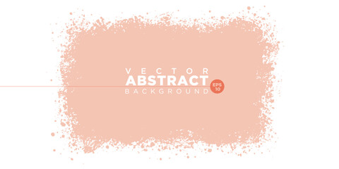 Poster - Vector hand drawn big painted stain. Monochrome stroke background. Artistic backdrop. One color textured spot rectangular shape.