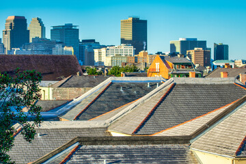 Sticker - New Orleans cityscape and roofs, Louisiana